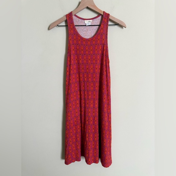 NATURAL LIFE Dresses & Skirts - Natural Life Womens Paisley Knee Length Tank Dress Small Pink Orange Boho Summer